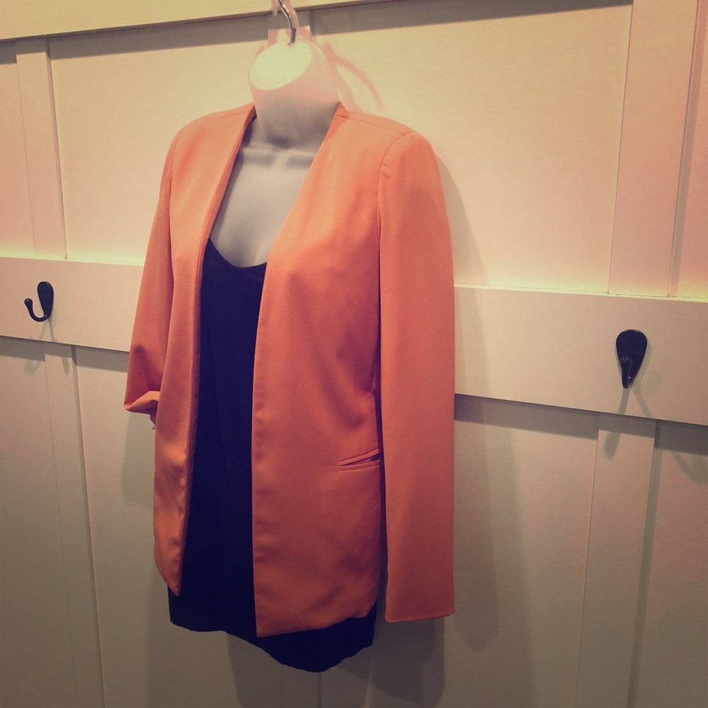 Peach/salmon blazer by Bar III, size S